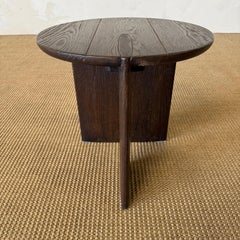 Reclaimed Elm Side Table - Walnut Finish