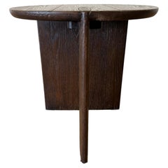 Reclaimed Elm Side Table - Walnut Finish