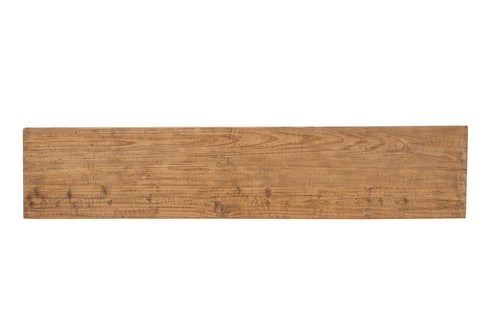 Reclaimed Elm Six Door Low Cabinet For Sale 2