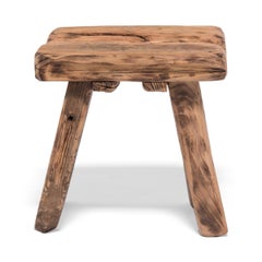 Reclaimed Elm Square Stool