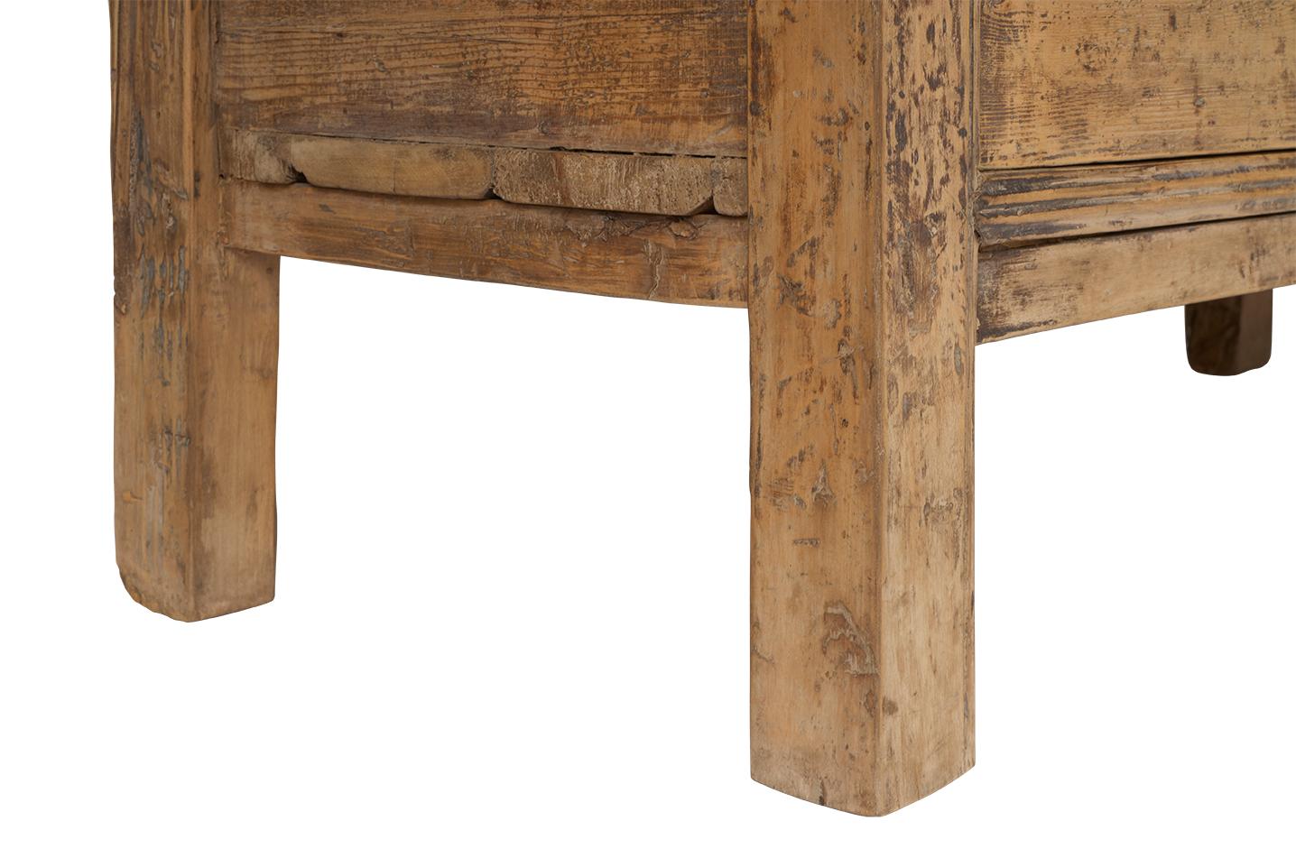 20th Century Reclaimed Elm Three Door Server For Sale
