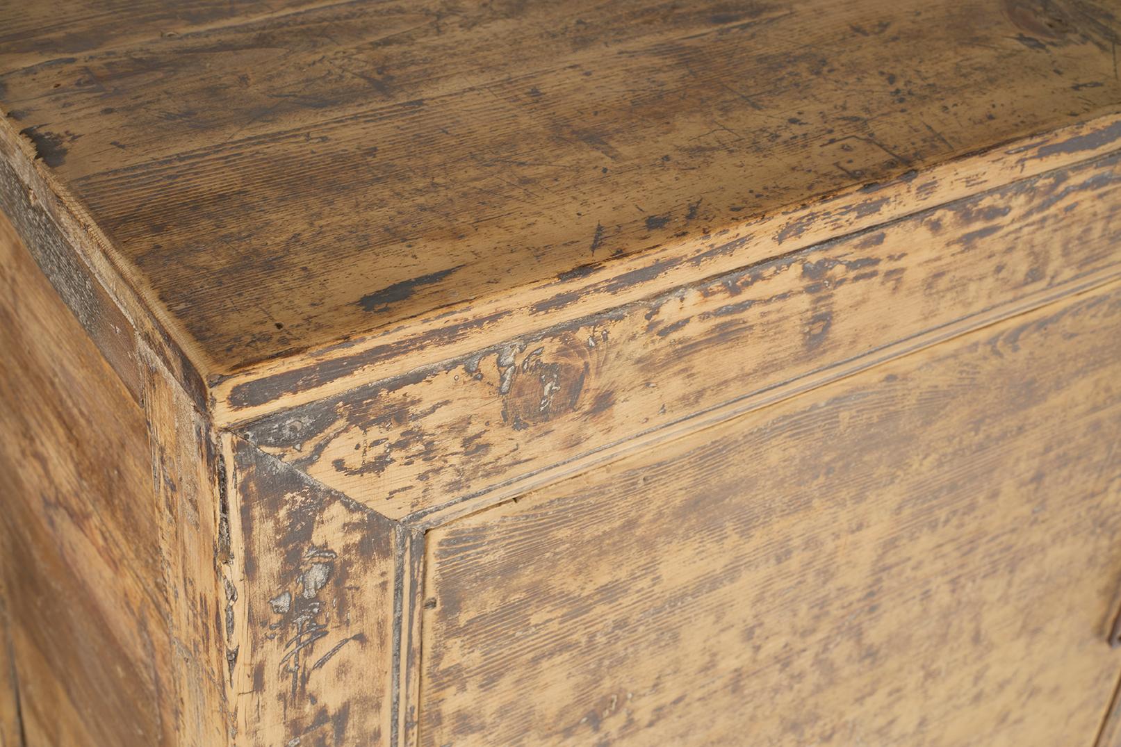 Wood Reclaimed Elm Three Door Server For Sale