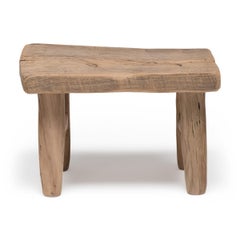 Sgabello in legno di olmo recuperato