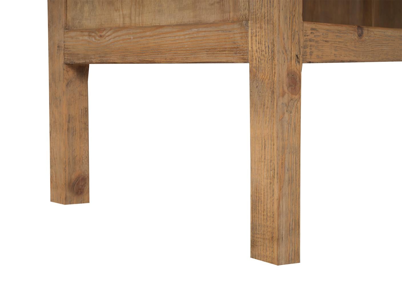 Organic Modern Reclaimed Elm Twelve Shelf Bookcase For Sale