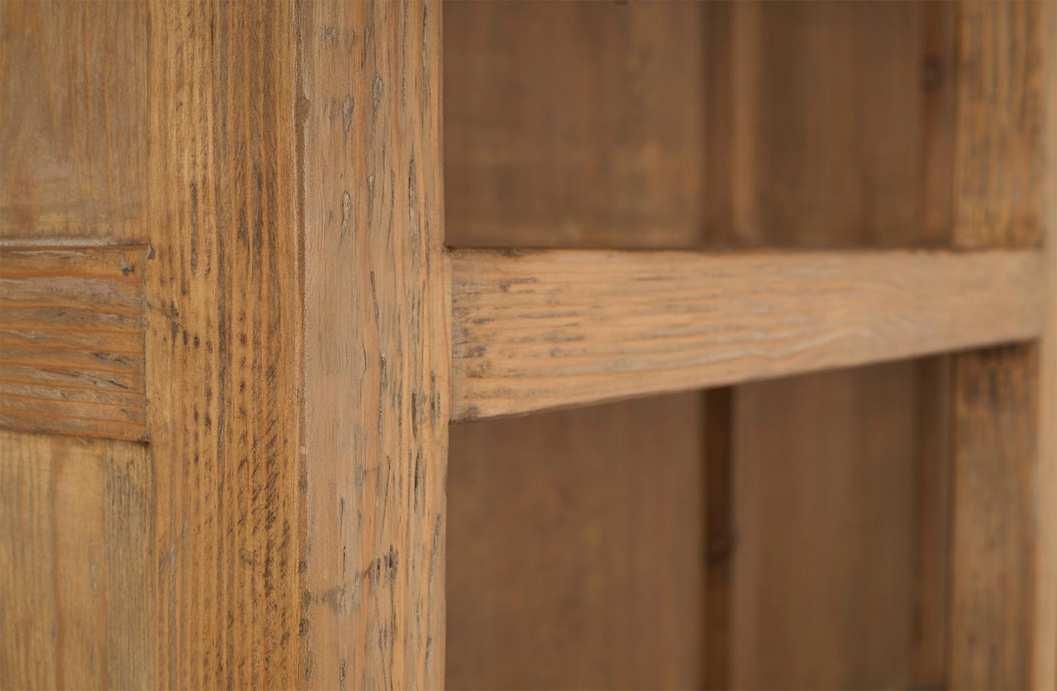 Reclaimed Elm Twelve Shelf Bookcase In Good Condition For Sale In Dallas, TX