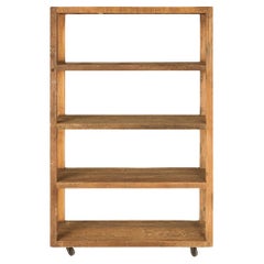 Librería de cuatro estantes de madera recuperada