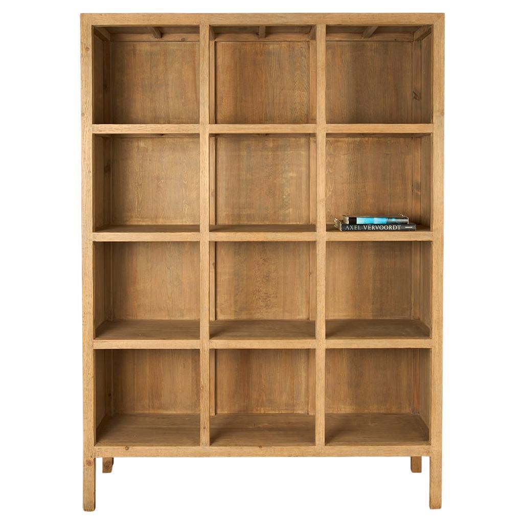 Reclaimed Elm Twelve Shelf Bookcase