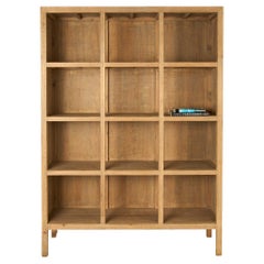Zwölf Regale Bücherregal aus Ulmenholz