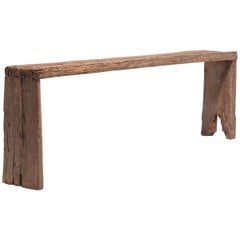 Reclaimed Elm Waterfall Console Table