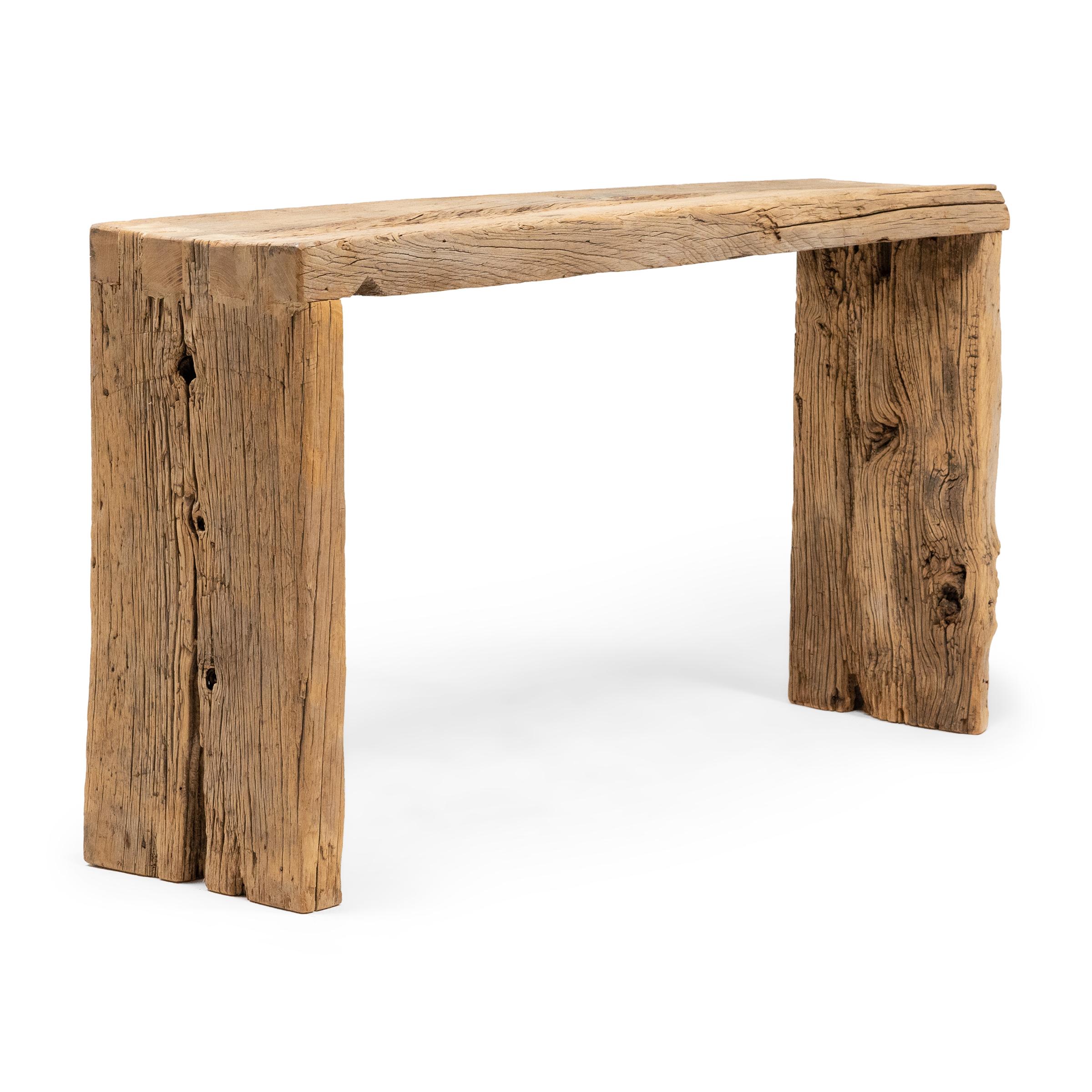 wood waterfall table