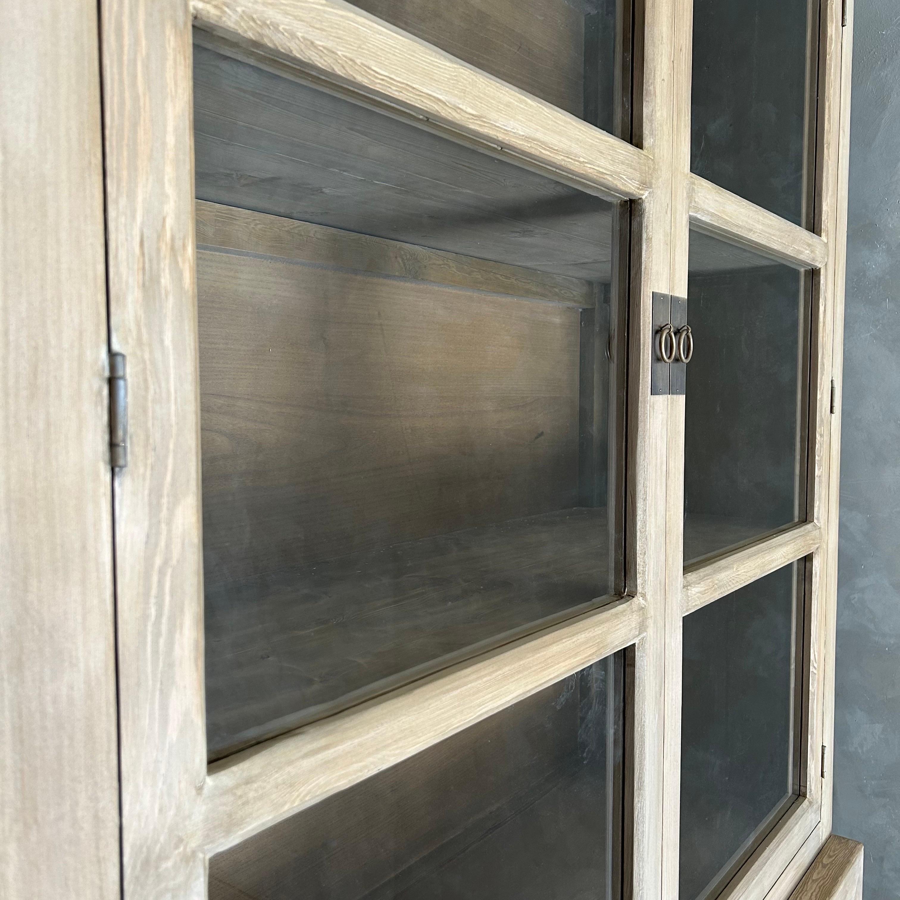 Reclaimed Elm Wood Cabinet or Hutch For Sale 1