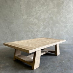 Table basse en bois d'orme récupéré
