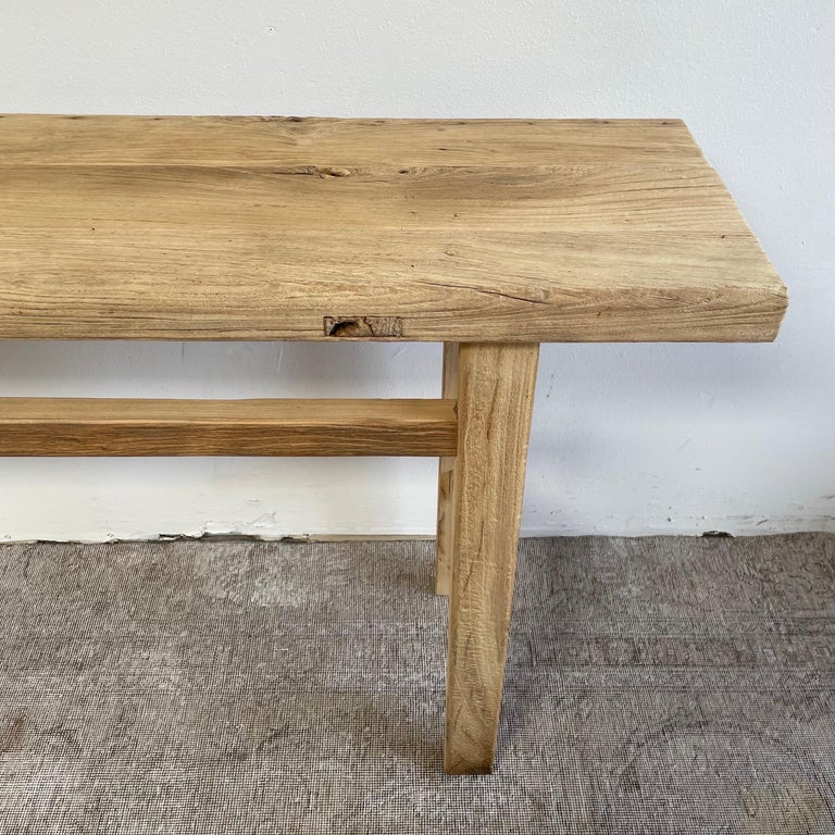 Reclaimed Elm Wood Console Table 2