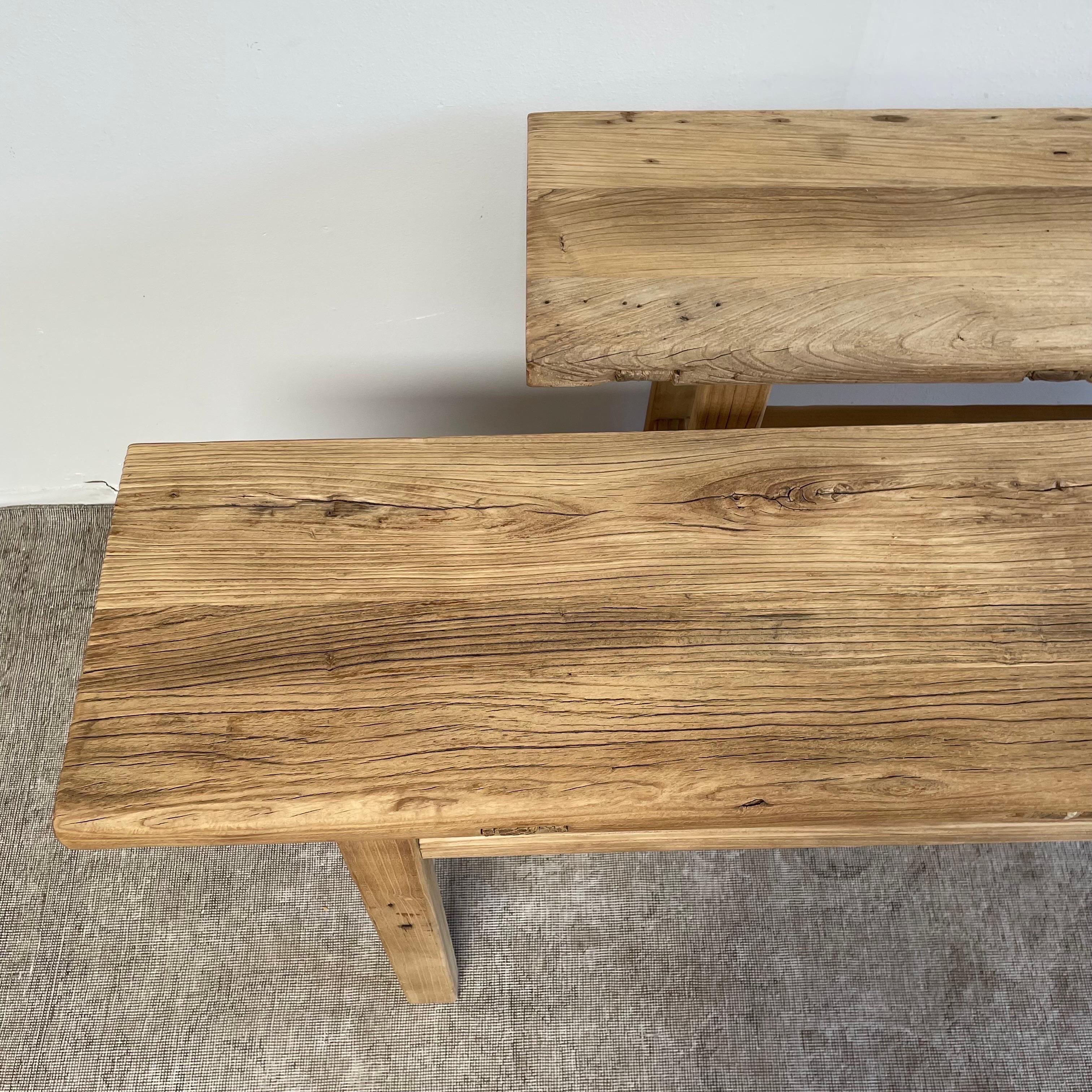 Reclaimed Elm Wood Console Table 3