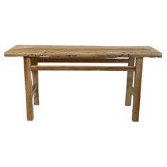 Reclaimed Elm Wood Console Table