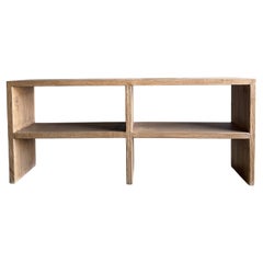 Reclaimed Elm Wood Console with Shelf