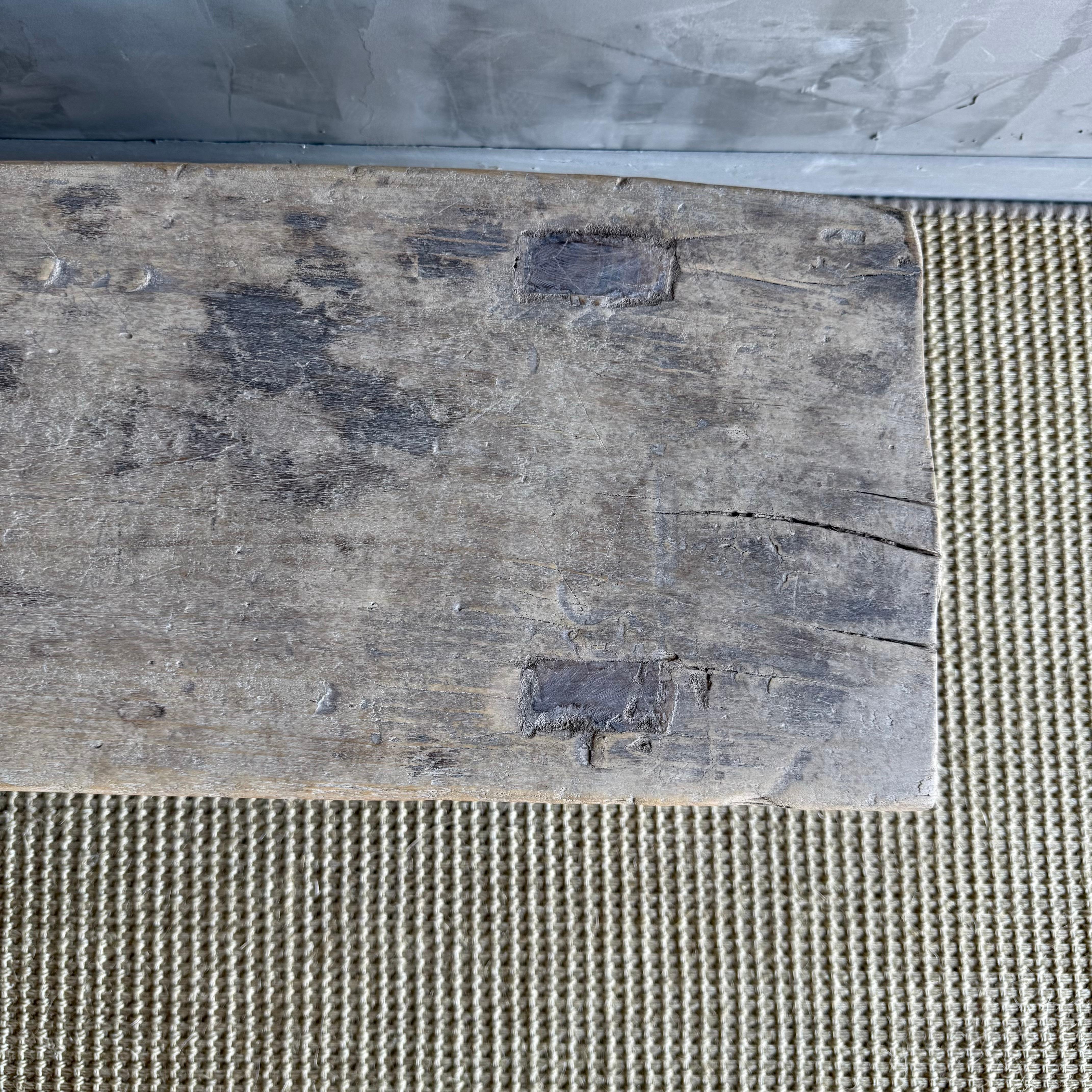 Reclaimed Elm Wood Low Bench 66