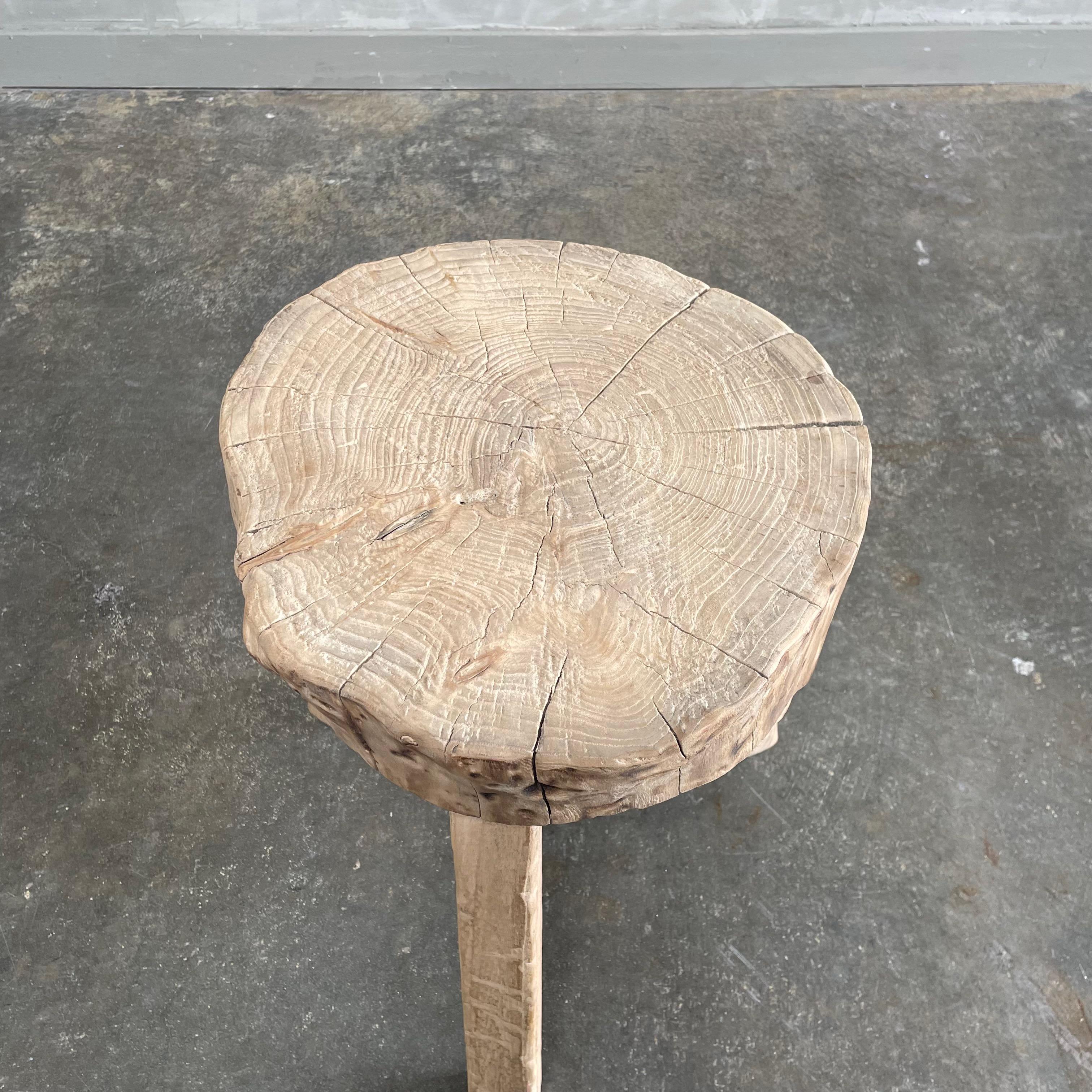 Contemporary Reclaimed Elm Wood Stump Table