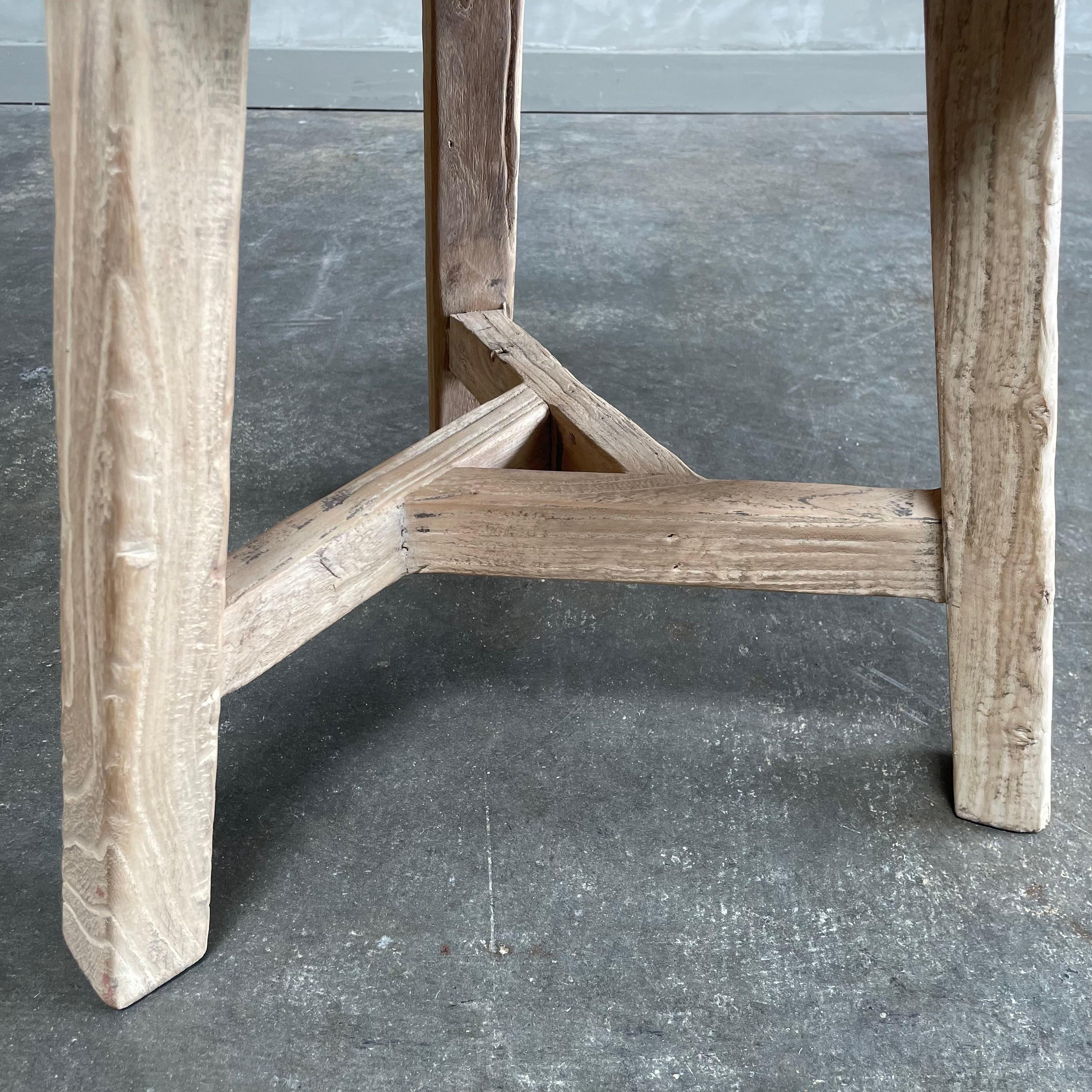 Reclaimed Elm Wood Stump Table 2