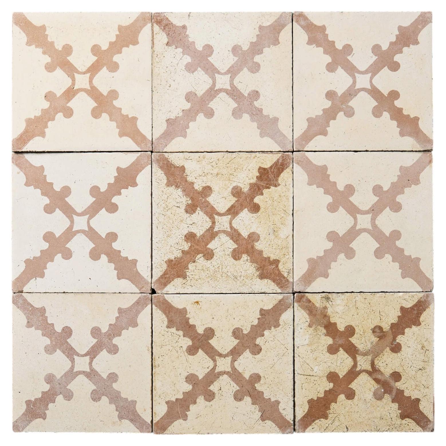 Reclaimed Patterned Encaustic Floor Tiles 19.2 m2 (206 sq ft)
