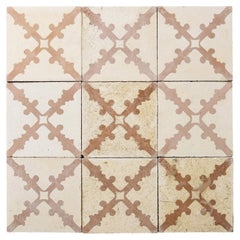 Tiles de sol à l'encaustique récupérés