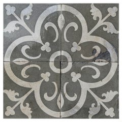 Antique Reclaimed Encaustic Floor Tiles with Pattern