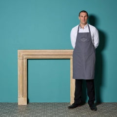 Reclaimed English Bolection Style Limestone Fire Mantel