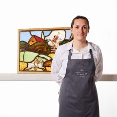 Reclaimed English Countryside Stained Glass Window