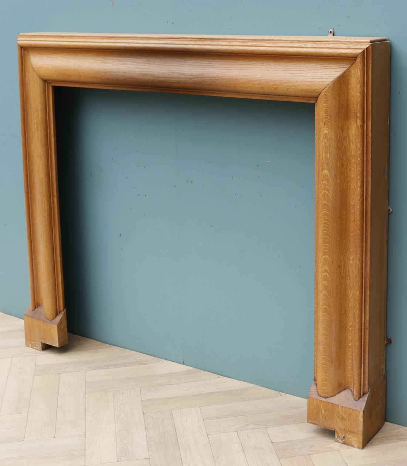 Reclaimed English Oak Bolection Style Mantel In Fair Condition For Sale In Wormelow, Herefordshire