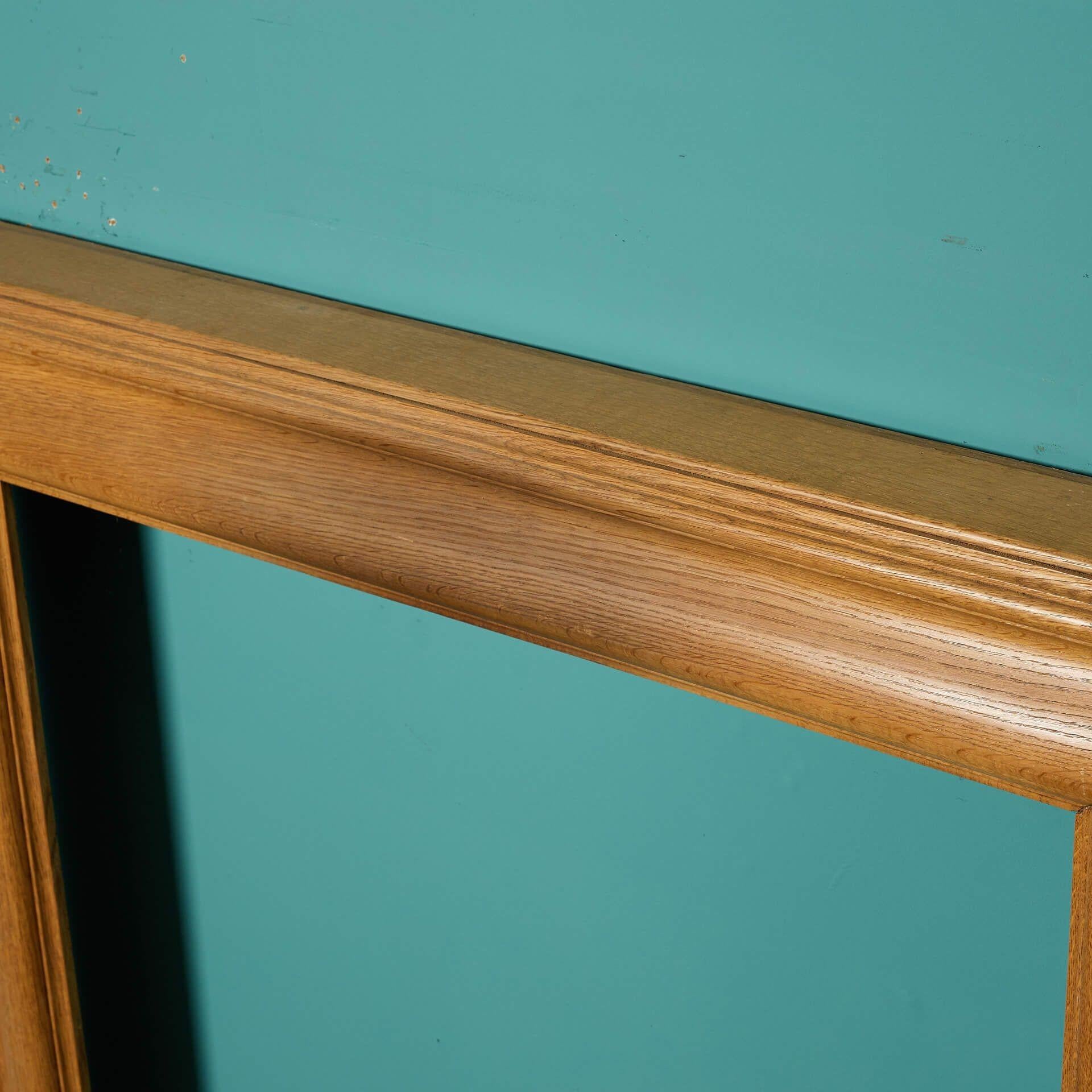 Reclaimed English Oak Bolection Style Mantel In Fair Condition For Sale In Wormelow, Herefordshire