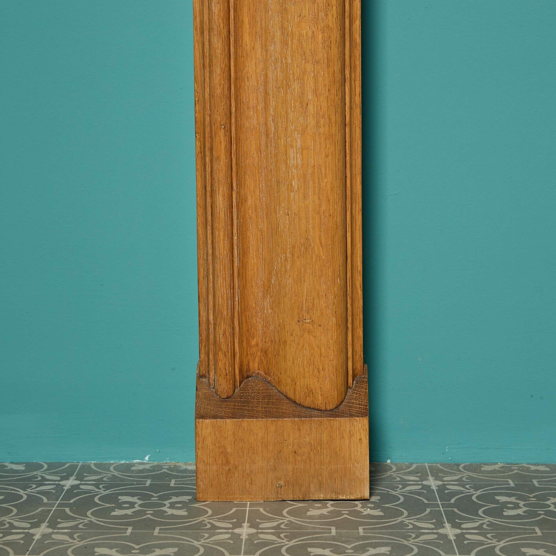 20th Century Reclaimed English Oak Bolection Style Mantel For Sale