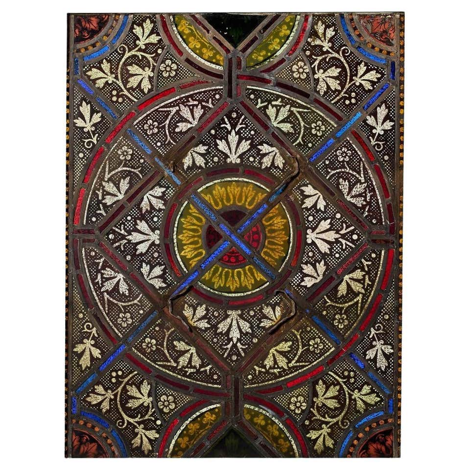 Atkinson Bros Reclaimed Stained Glass Church Window For Sale at 1stDibs