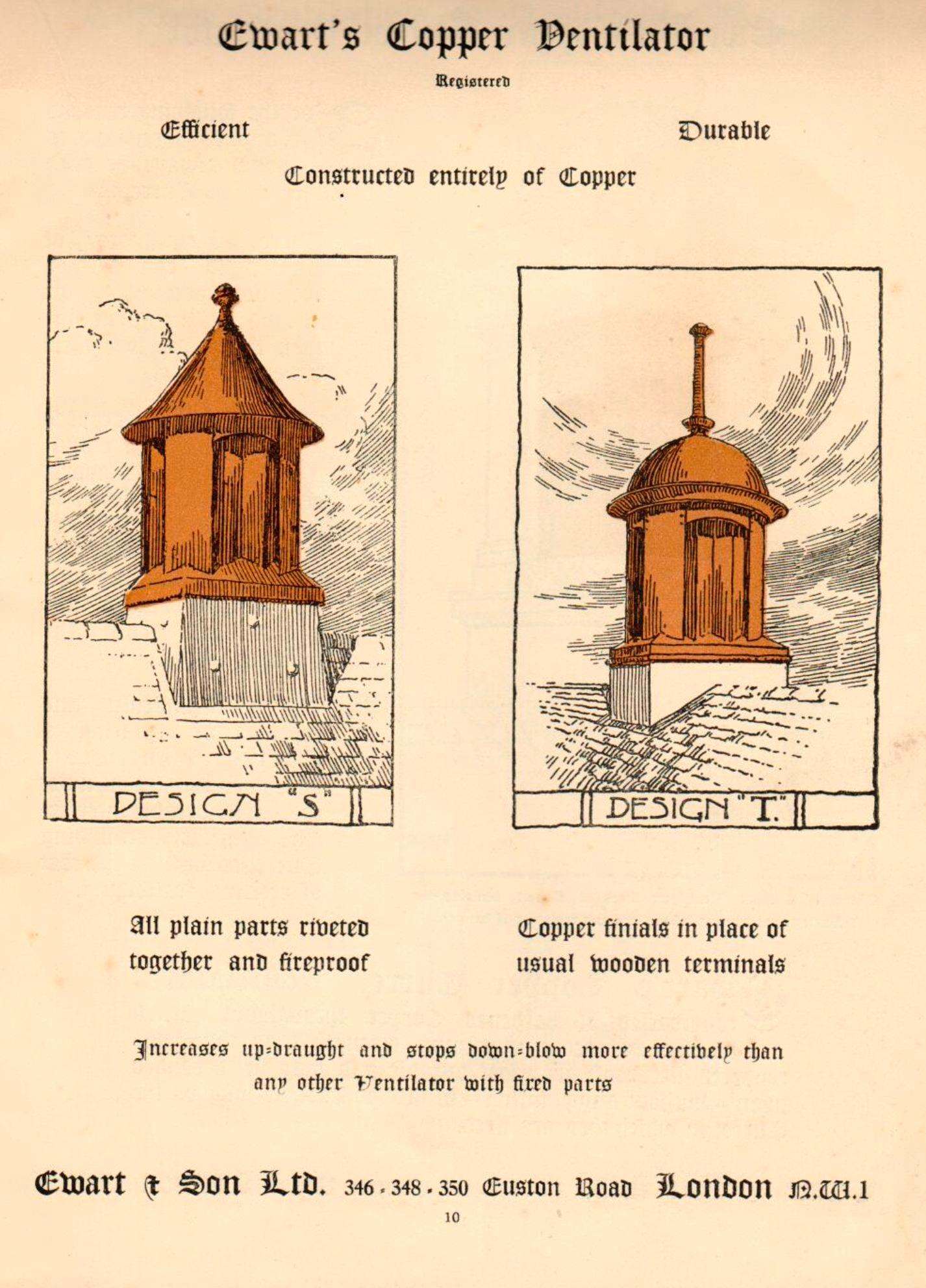 Reclaimed Ewarts Copper Roof Ventilator 1