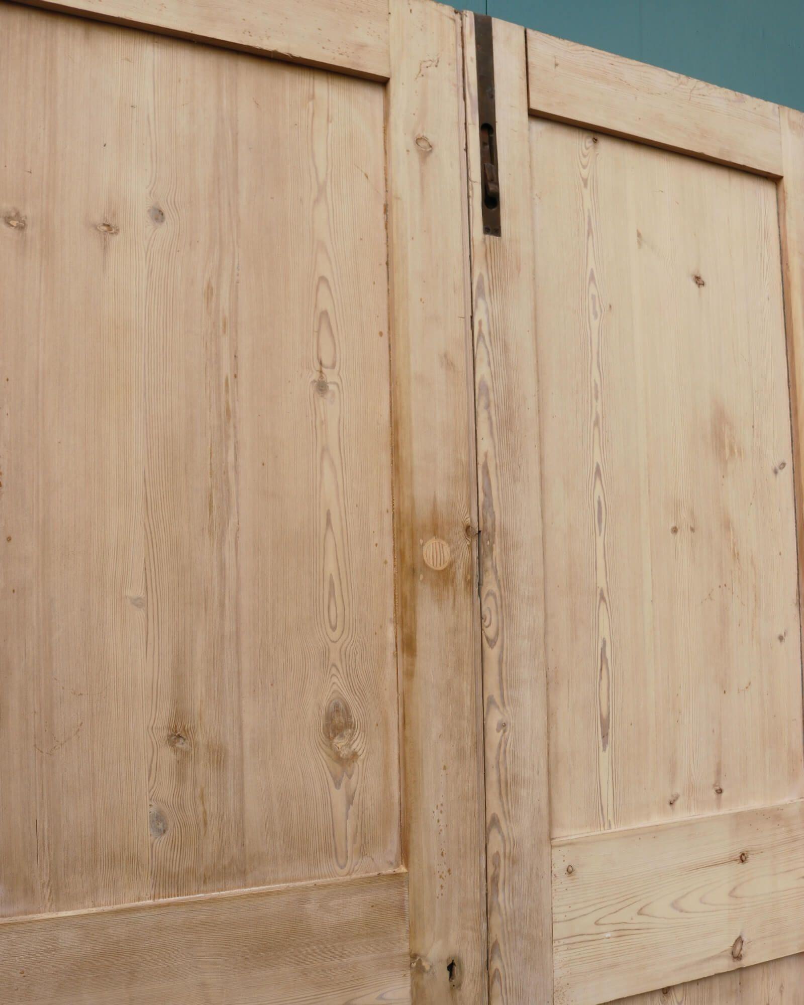 Edwardian Reclaimed External Pine Double Doors For Sale