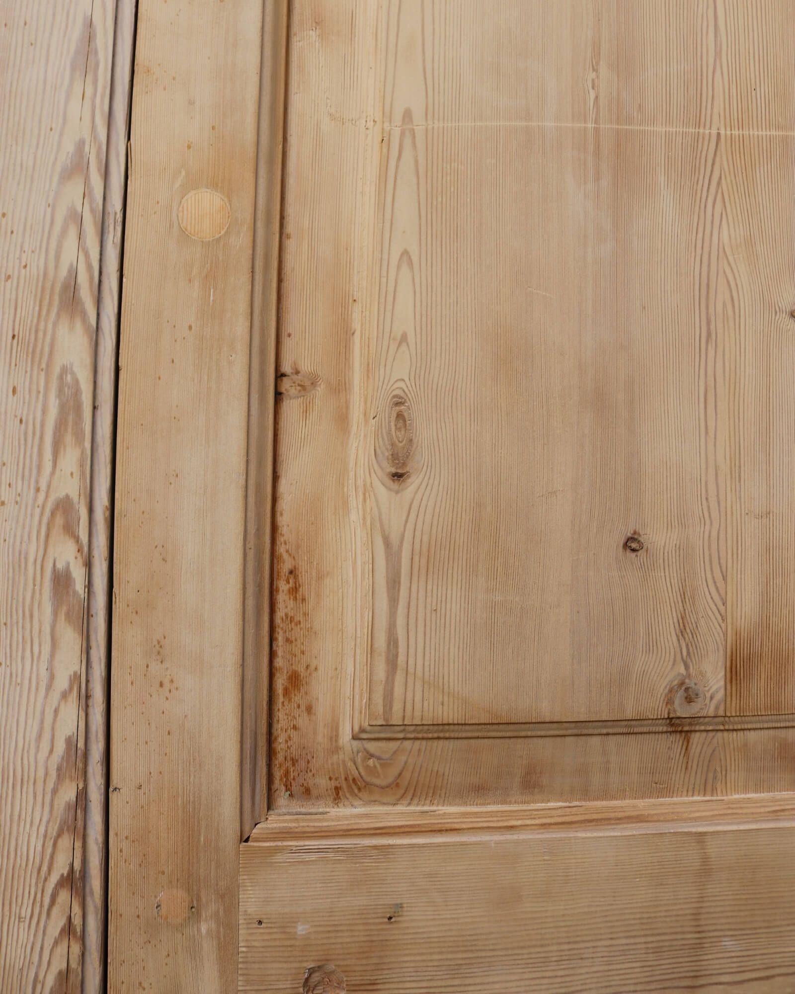 English Reclaimed External Pine Double Doors For Sale