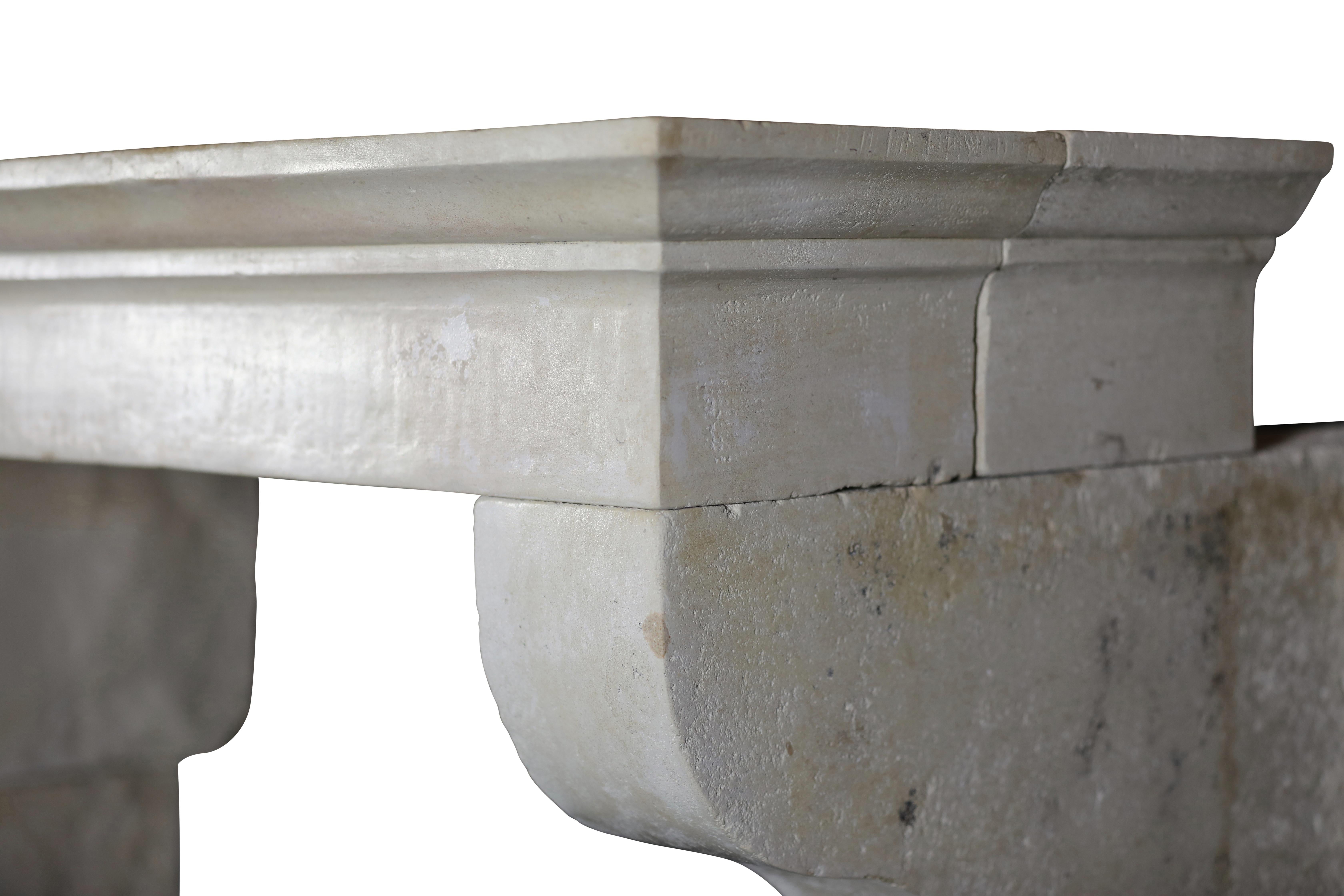 Reclaimed Fireplace Mantle In Limestone From France For Sale 5