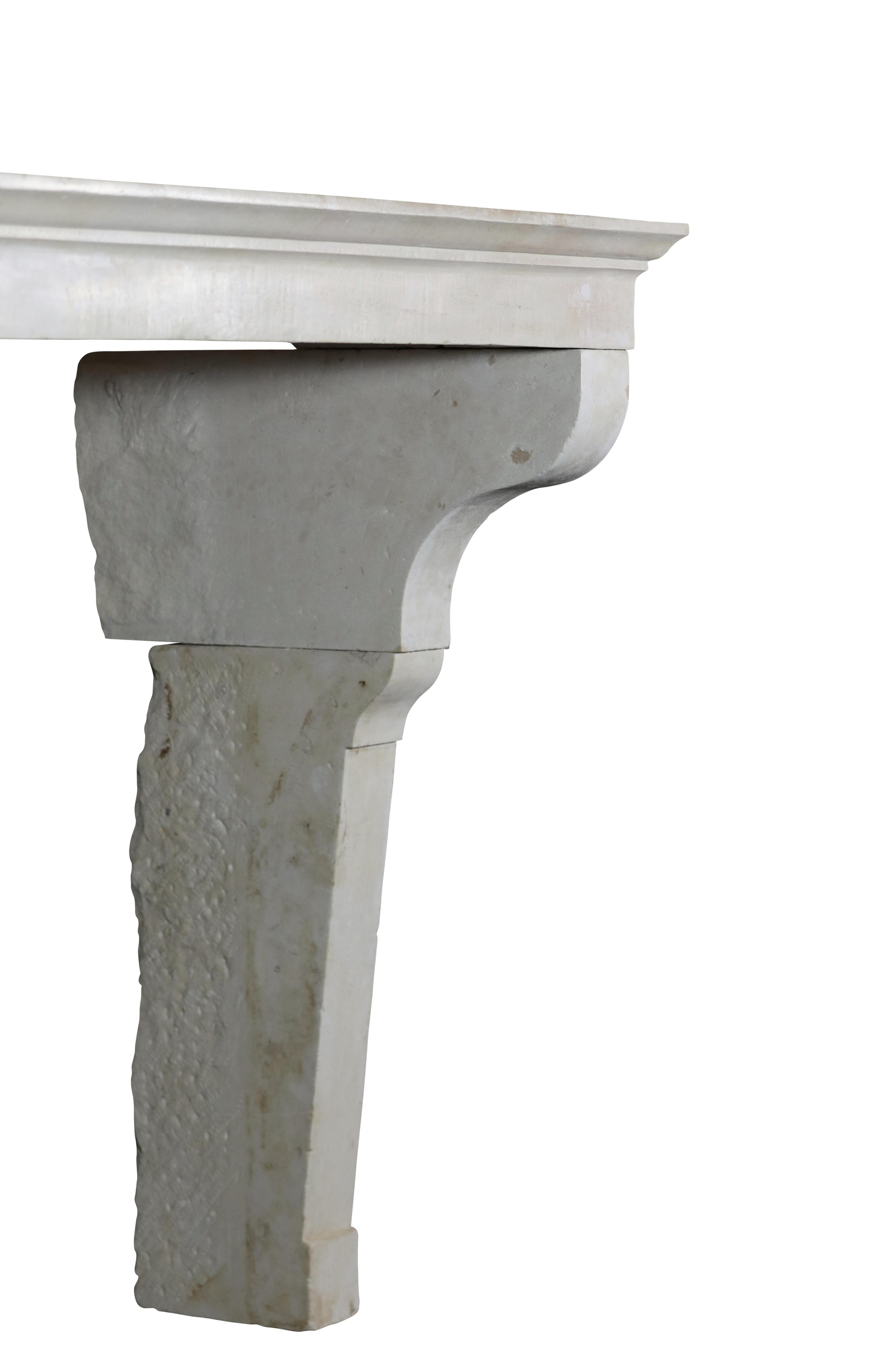 Reclaimed Fireplace Mantle In Limestone From France For Sale 6