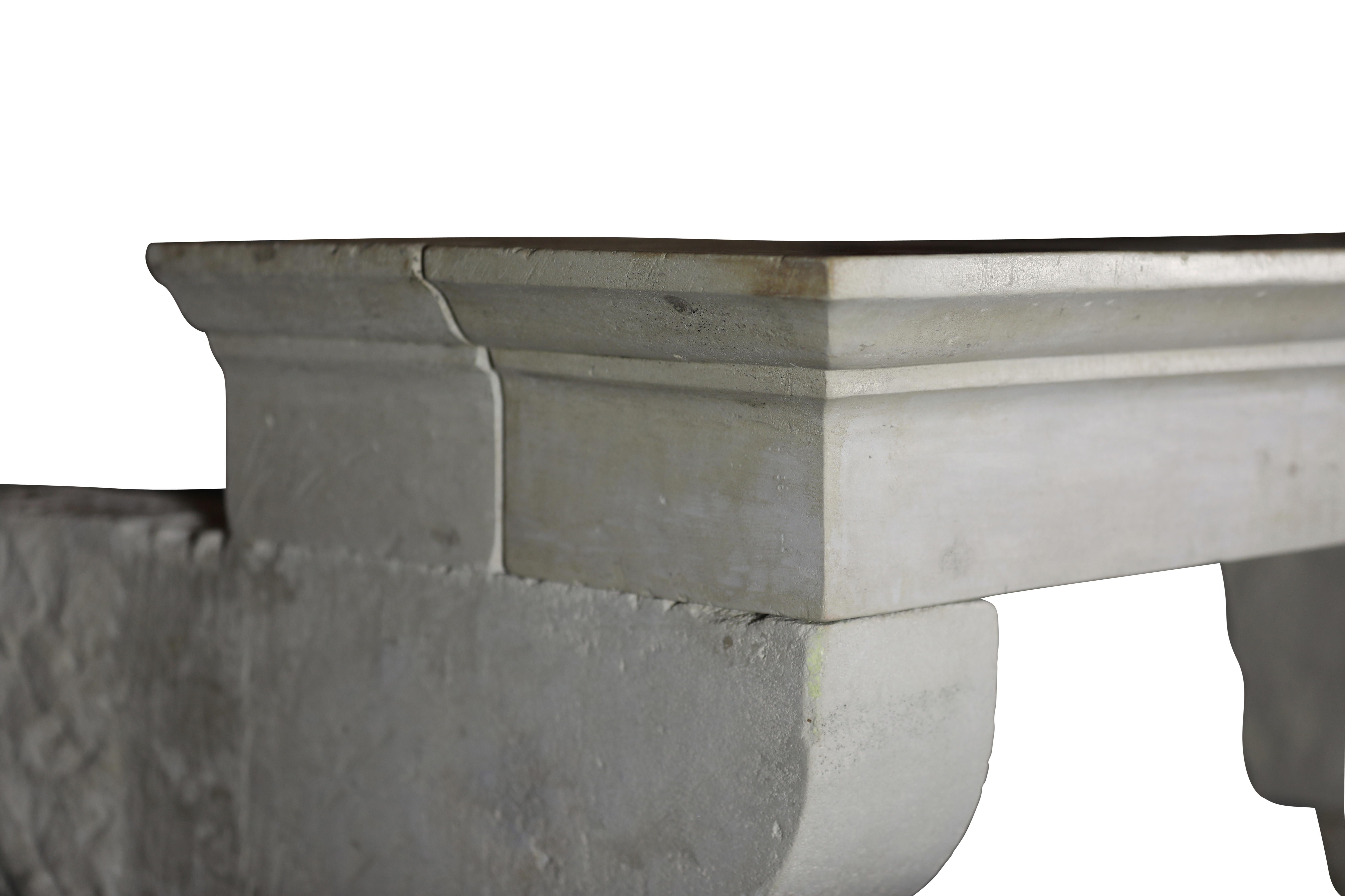 Reclaimed Fireplace Mantle In Limestone From France For Sale 9