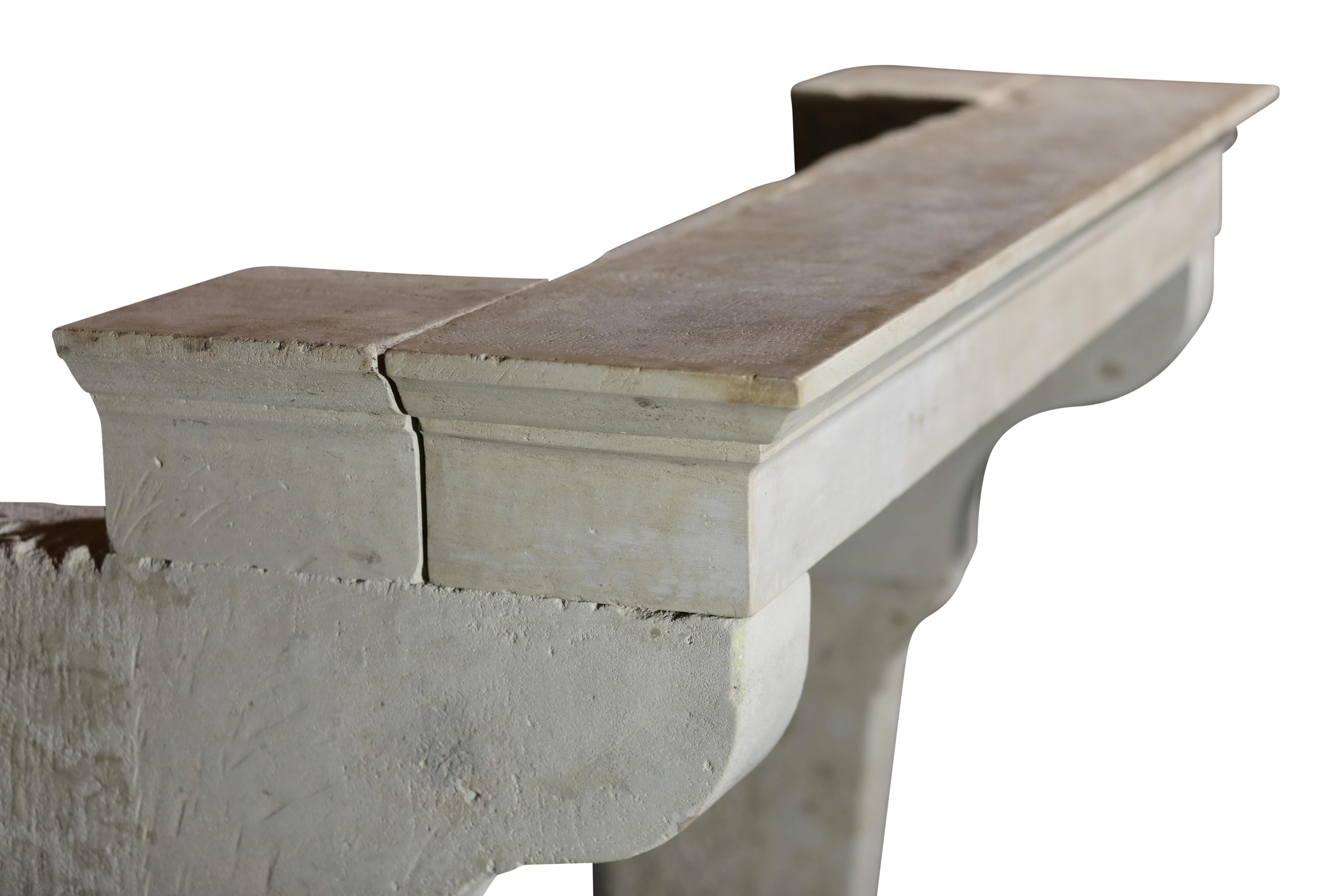Reclaimed Fireplace Mantle In Limestone From France For Sale 10