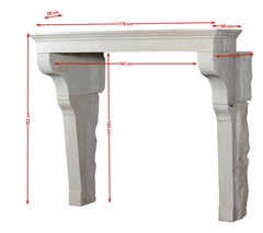 Reclaimed Fireplace Mantle In Limestone From France