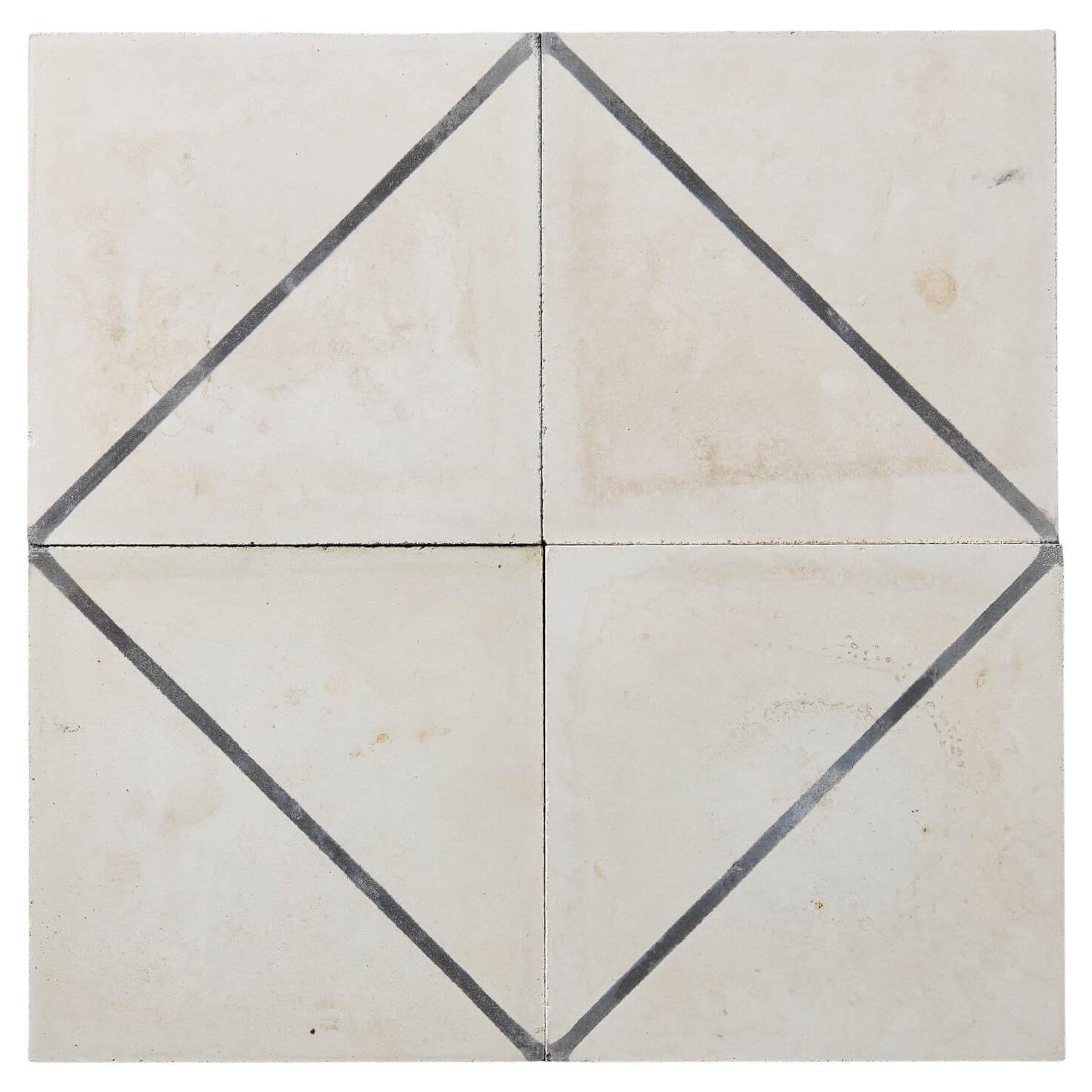 Reclaimed Cement Patterned Floor or Wall Tiles 3 m2 (32 sq ft) For Sale