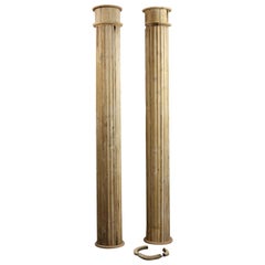 Reclaimed Fluted Pine Pillars / Columns, 20th Century