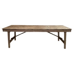 Vintage Reclaimed Wood Folding Farmhouse Table