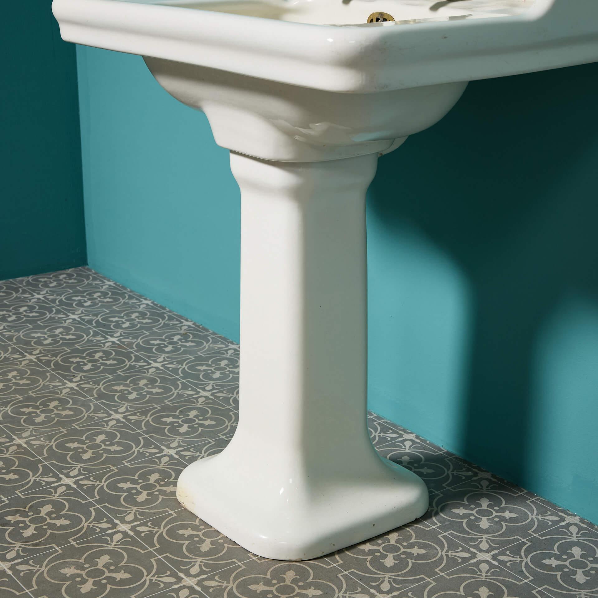 Reclaimed French 1920s Porcher Pedestal Sink at 1stDibs