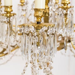 Antique French Crystal Chandelier 12 Arm