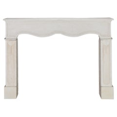 Reclaimed French Light Stone Fireplace In Timeless Louis XIV Style