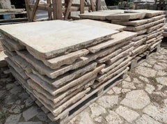 Reclaimed French Limestone Flooring Dalles De Bourgogne 18th Century