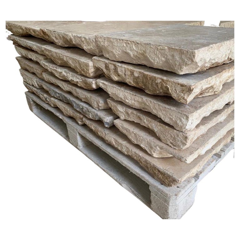 Reclaimed French Limestone Flooring Dalles De Bourgogne 18th Century