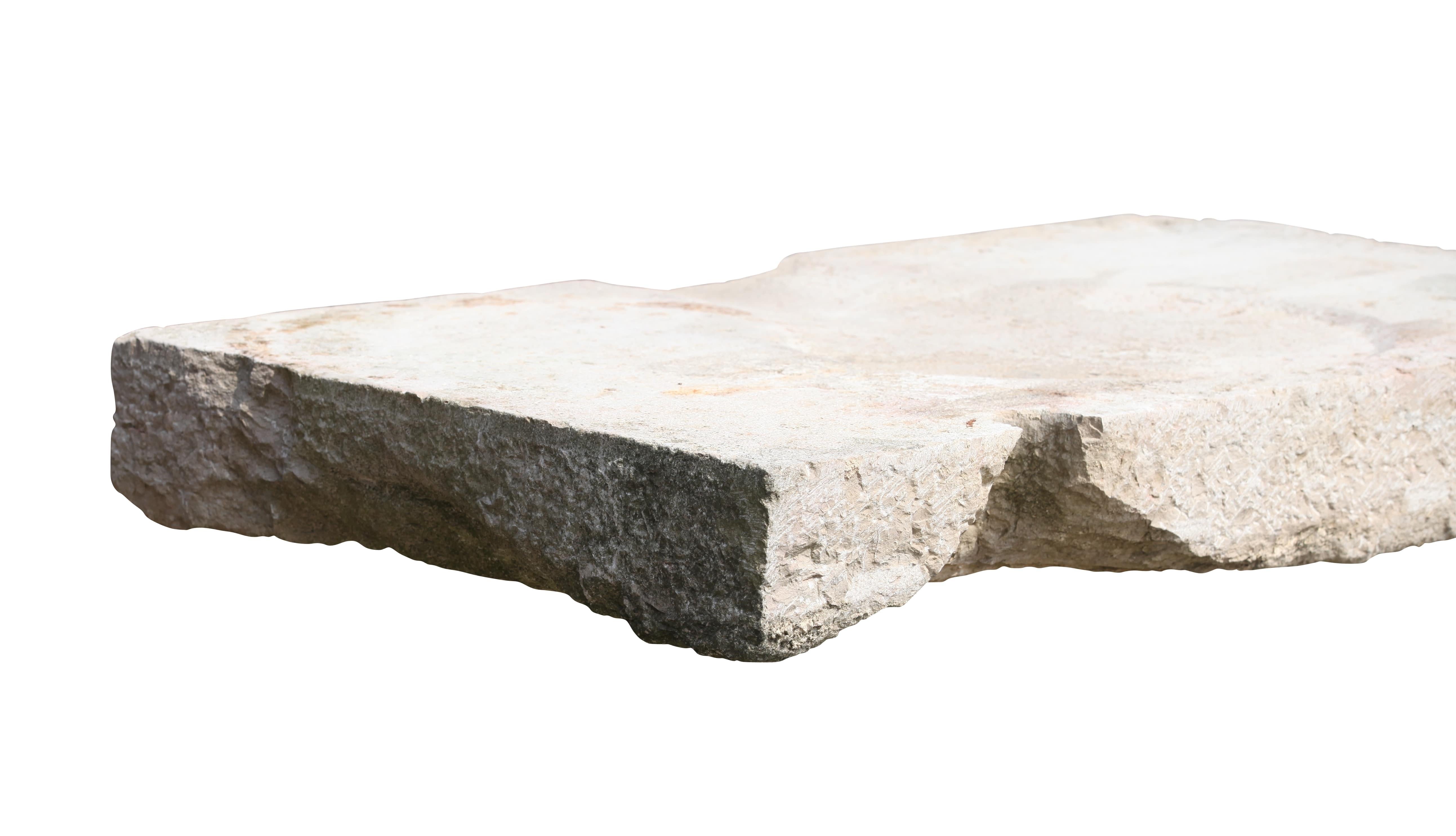 Reclaimed French Rustic Style Limestone Architectural Element For Sale 3