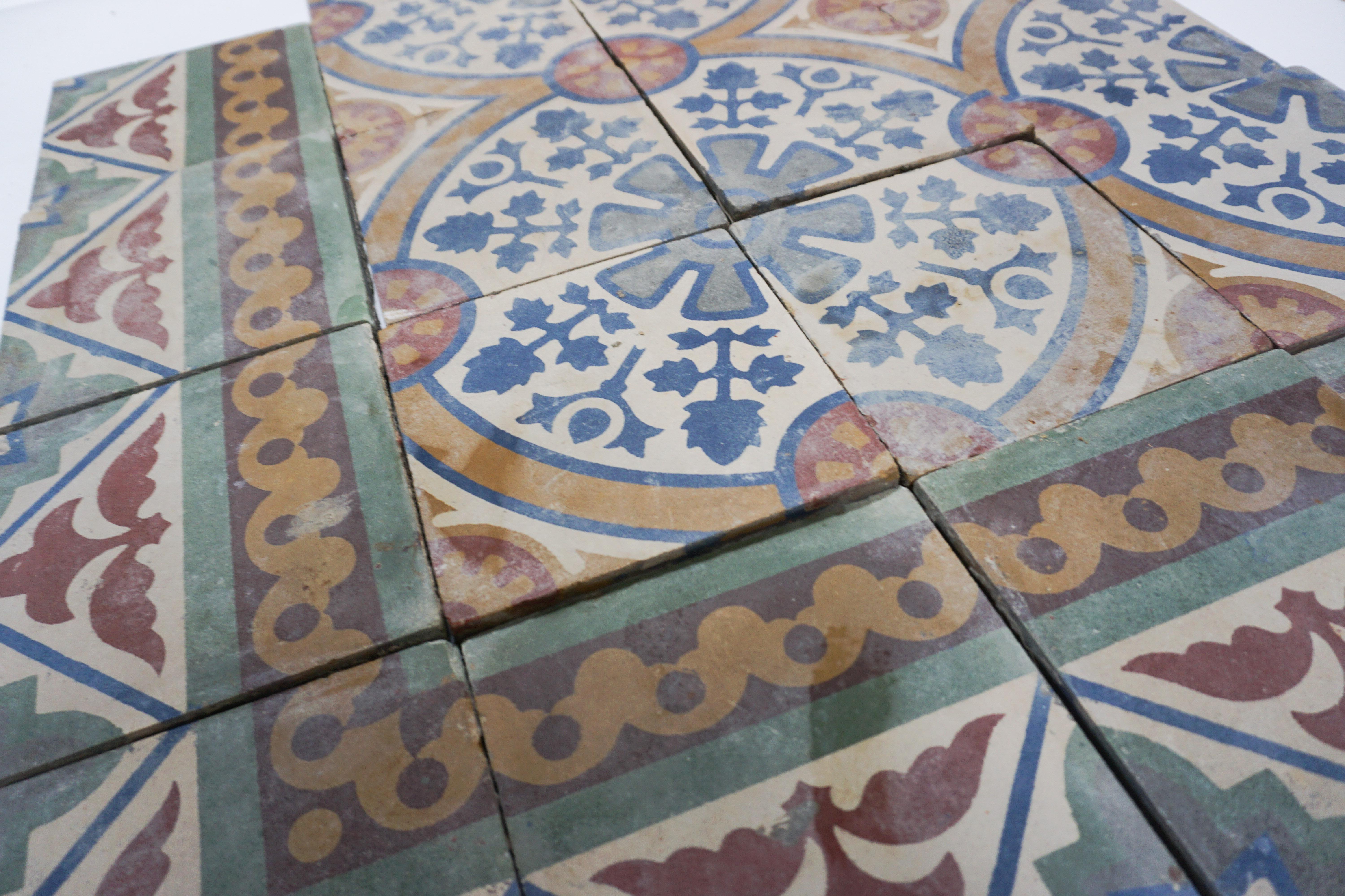 Reclaimed French Tiles, circa 1900 In Good Condition In Dallas, TX